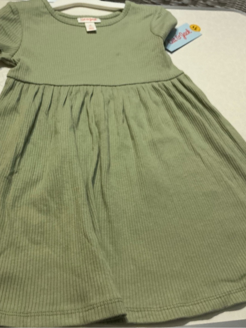 2 dresses size 4T Sage lettuce sleeve dress and mint dress